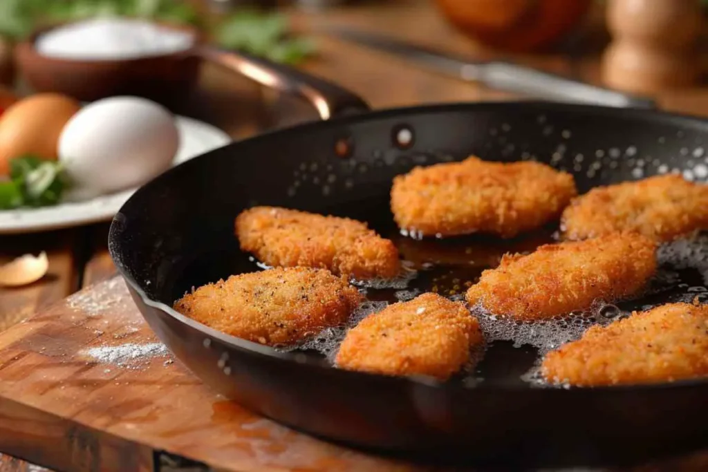 frying chicken cutlets